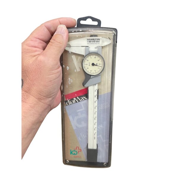 Hamilton DiaMax Swiss Precision Dial Caliper 150mm With Case paper SKU 9493 - Picture 1 of 11